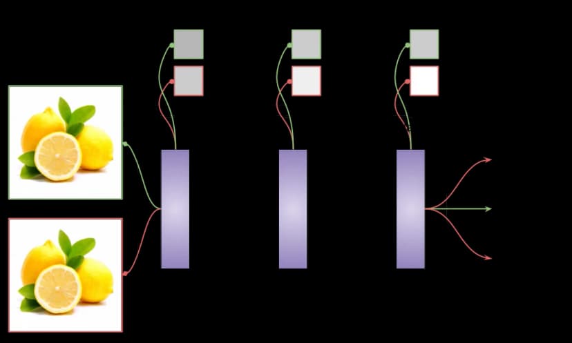 Bar chart showing relative importance scores for different input features in a model prediction